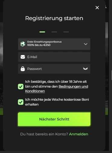 Betovo registrierung